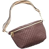 Modern+Chic Belt Bags for Women - Rory Oversized Crisscross Belt Bag for Women, Vegan Leather Crossbody Bag with Strap and Multiple Pockets