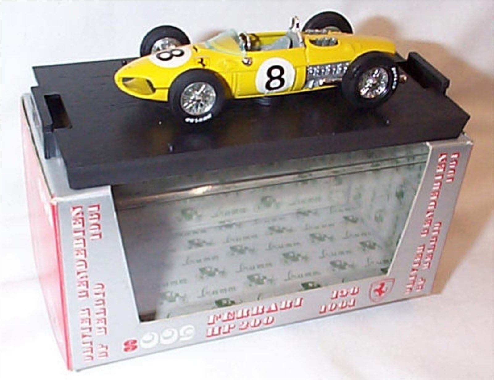 brumm yellow open top ferrari HP 200 no8 car 1.43 scale diecast model