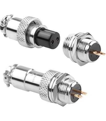 Amazon.com: uxcell GX12 2 Pins Double Female Head Aviation Socket
