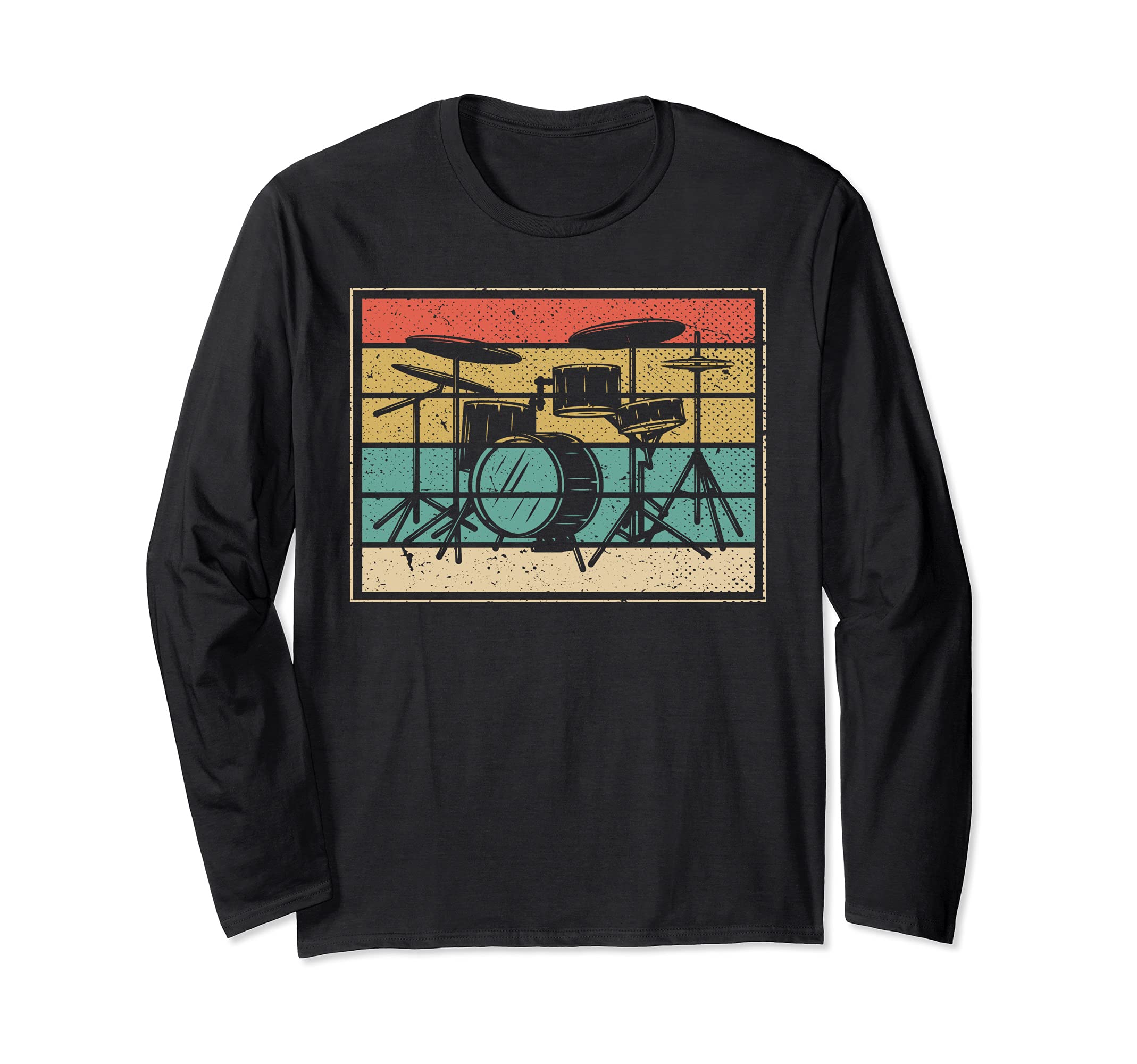 Drummer Percussion Musician Drums Player Retro Drums Long Sleeve T-Shirt