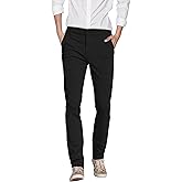 ETHANOL Mens Work Casual Comfort Fit Tech Stretch Slim Performance Wrinkle Resistant Dress Pants