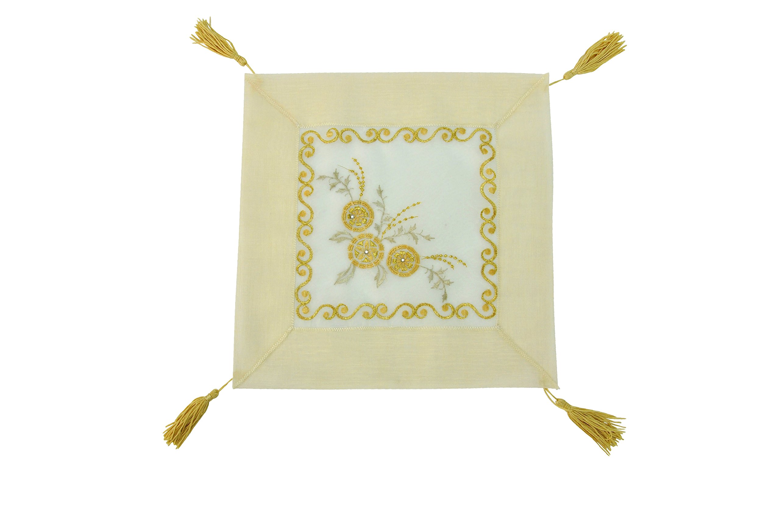 Bellanda Flatback Square 30x30 Placemat, Polyester, sekt, 30 x 30 x 0.5 cm