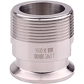 DERNORD 1.5''Tri clamp Adapter to 1.5 inch MNPT Thread Ferrule Sanitary Pipe Fitting