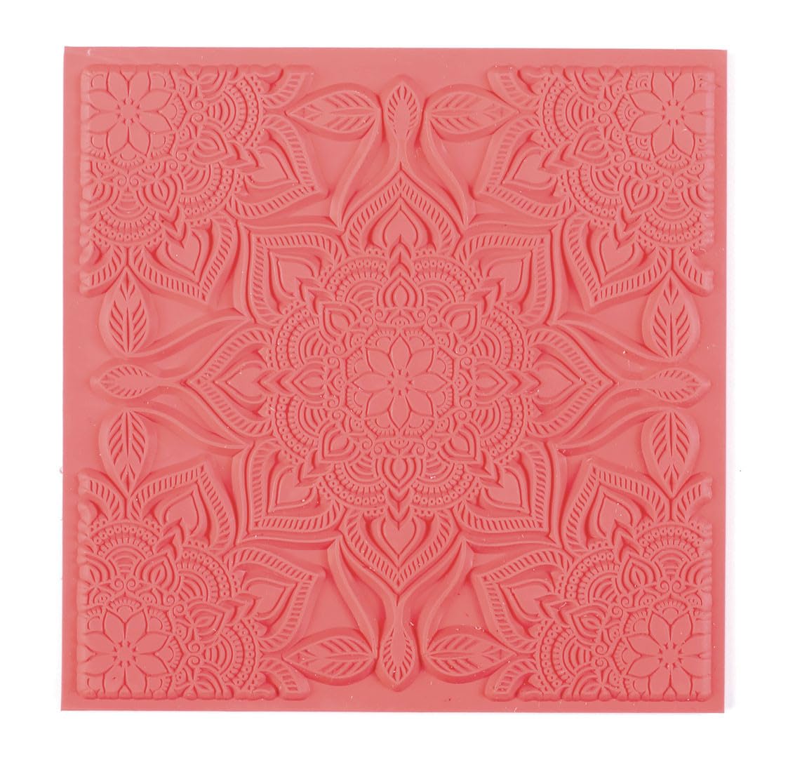 Graine Créative Polymer Clay Texture Sheet - Boho Chic Pink, 9 x 9 cm