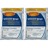 EnviroCare6 Eureka Allergy Style V Vacuum Bags, Power Team, Powerline, Canisters, World Vac, Home Cleaning System Vacuum Cleaners, 3800, 3900, 6700, 6800, 6865, 8000, 8200, 8900, 52358, 52358-12, 576898-12 (Fil