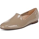 Vionic Womens North Willa Comfort Flats- Supportive Walking Shoes for Heel Pain, Plantar Fasciitis with an Arch Support Taupe Pat Leather 9.5 Medium