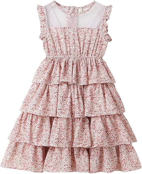 Amazon 実りの秋 ガールズワンピース 夏 ノースリーブ 花 プリンセス風 女の子 ドレス 子供服 女児 キッズ ジュニア お嬢様 可愛い 良い肌触り 通園 通学 発表会 フォーマル ワンピース チュニック 通販