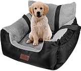 GoFirst Dog Car Seat Small Dogs Cats Booster Seat with Storage Pocket