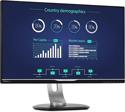Philips 258B6QUEB 25" QHD IPS USB-C Docking Monitor 2560x1440 60Hz 5ms Height