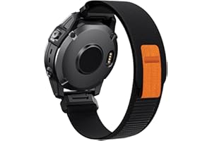 ANCOOL 22mm Quick Release Fit Nylon Fenix 6 Watch Band for Fenix 5/ Fenix 7/Forerunner 955, Replacement Forerunner 945,Instinct,Fenix 5 PLUS,Fenix 6 pro (Black)