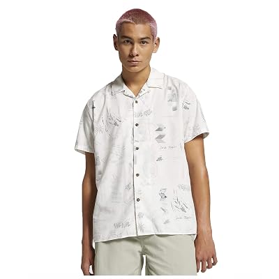 Hurley Mens Doom Short Sleeve Button 