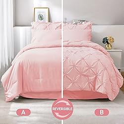 JOLLYVOGUE Pink Twin Size Comforter Sets 5
