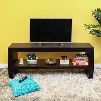 Shree Jeen Mata Enterprises Solid Sheesham Wood TV Unit (Lacquer Finish, Walnut)