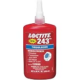 Loctite 1329505 Blue 243 Medium Strength Threadlocker, 360 Degree F Maximum Temperature, 250 mL Bottle