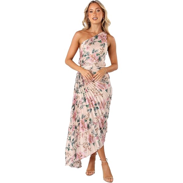 Amazon.com: Petal & Pup Women's Kleo One Shoulder Maxi Dress-Burgundy  Floral : Clothing, Shoes & Jewelry