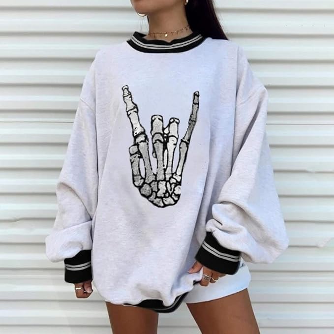 PKYGXZ Damen Pullover Sweatshirt 