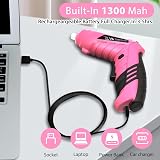 MQFORU Cordless Screwdriver 3.6V 48 in 1 Kit Dual Handle LED USB view 4