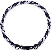 Willtok Premium Sports Baseball Necklaces for Outfit/Sport field, Classic Sports Fan Baseball Necklace w/Triple Rope Twisted Tornado Design