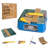 Chompshop Builder Bundle &ndash; Kid-Safe ChompSaw with Table Accessories Set | Fence, Circle-Cutting Tool &amp; Angle Guide | Precision Cardboard Cutting Attachments for Kids STEM