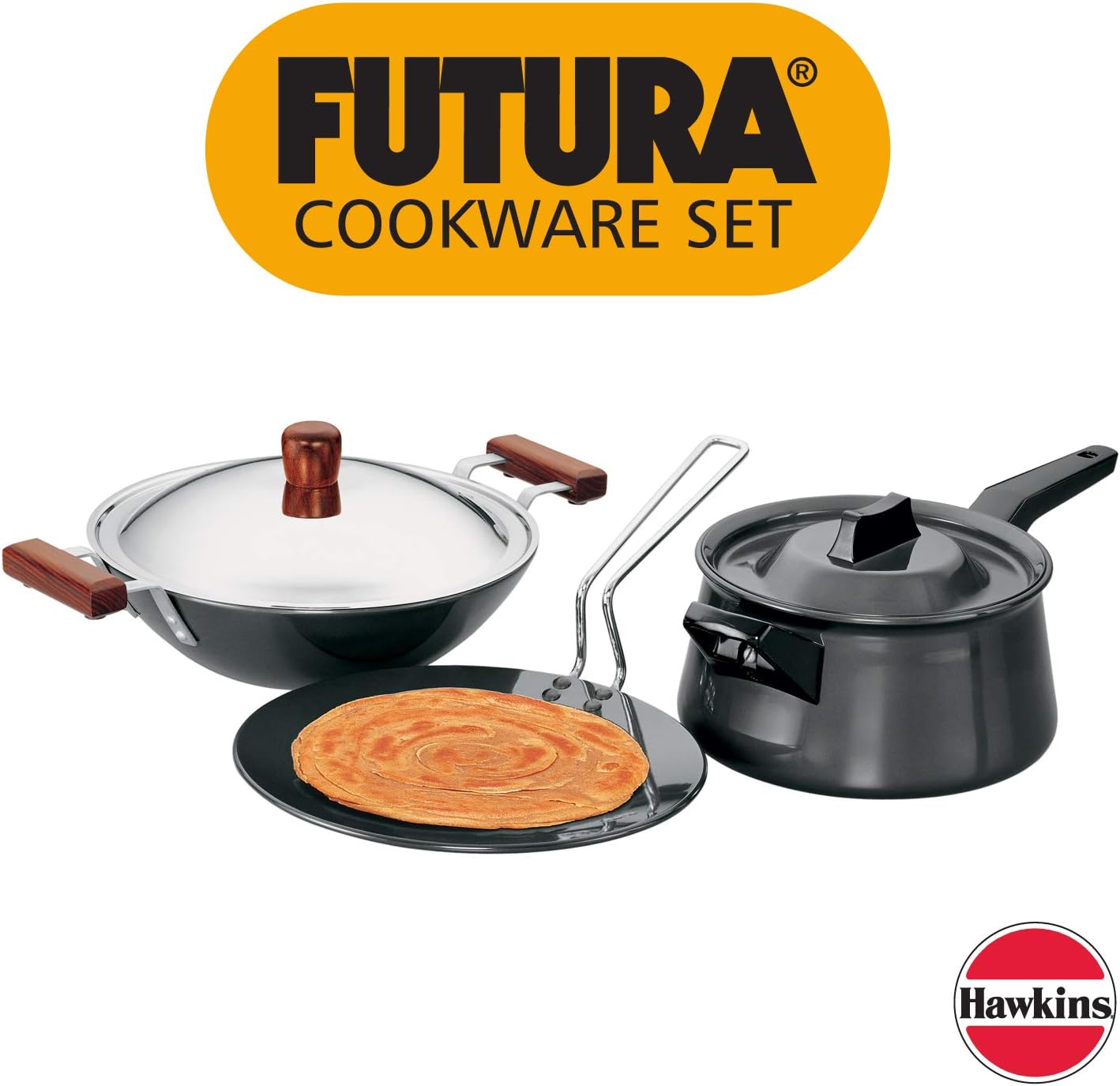 Futura Hard Anodised Cookware Set, 4 Pieces (LS4) Kitchen