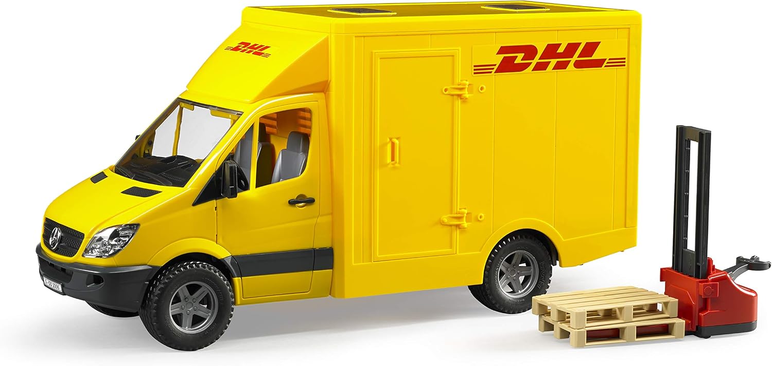 Bruder 02534 Toys Mercedes Benz Sprinter Dhl Mit Handhubwagen Und