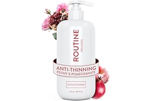 Routine Wellness Anti-Thinning Deep Conditioner for Thinning Hair - DHT Blocker for Hair Loss in Men & Women - Promotes Healthy Hair - Peony & Pomegranate 14oz
