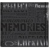MBI Embossed Gloss Expressions 12.5x13.2 Inch Scrapbook Embossed with Memories, Black (848121)