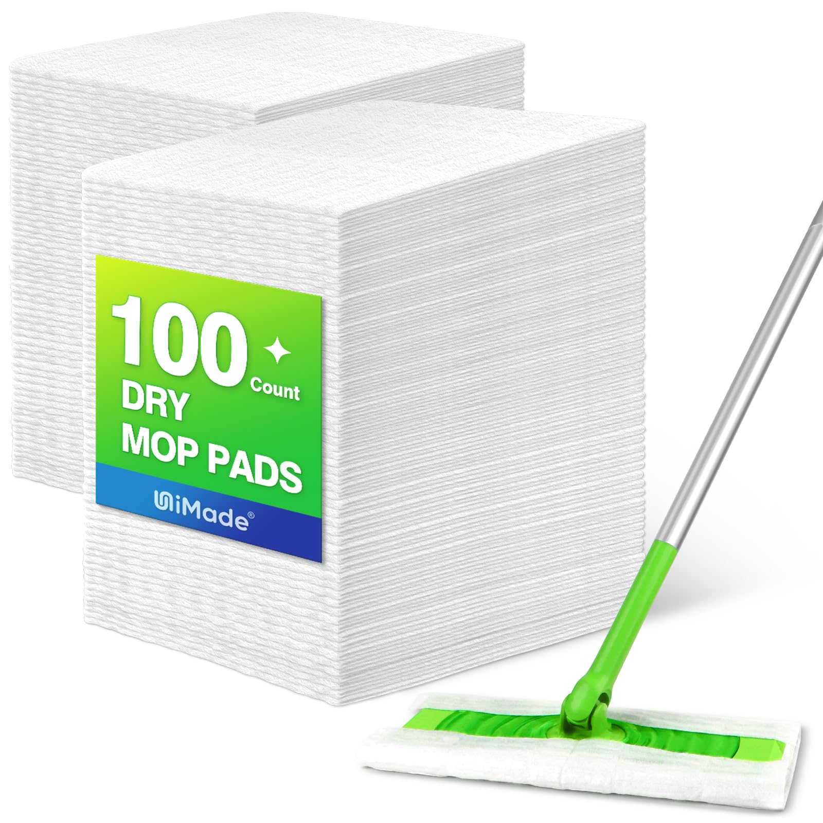 Photo 1 of UNIMADE Dry Sweeping Cloths, 100 Count Mop Refill Compatible with Swiffer Sweeper - Disposable Duster Refills Mops for Cleaning Hardwood Floor Dust