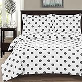 Royal Hotel Bedding Polka Dots Percale 3 Piece King/Cal-King Comforter Cover Duvet-Cover-Set, 100-Percent Cotton
