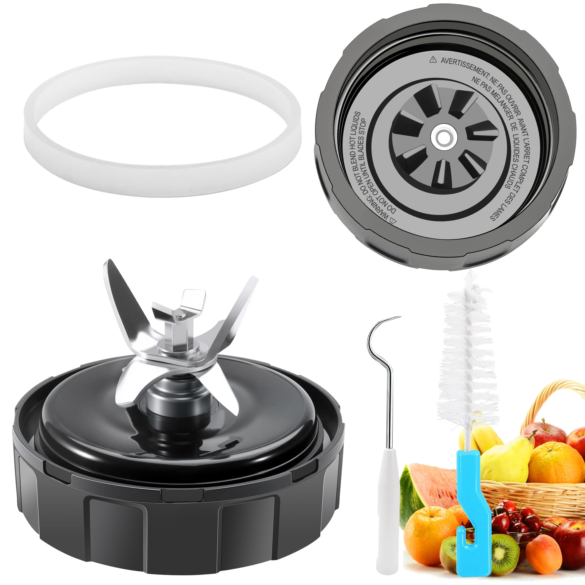 Photo 1 of [New Model] SS101 Replacement Blade for Ninja Blender Accessories, 7 Fins Extractor Blade Assembly Compatible with Nutri Ninja Foodi Power Blender SS100 SS150 SS300 SS350 SS400 CO101B CO351B CO401B