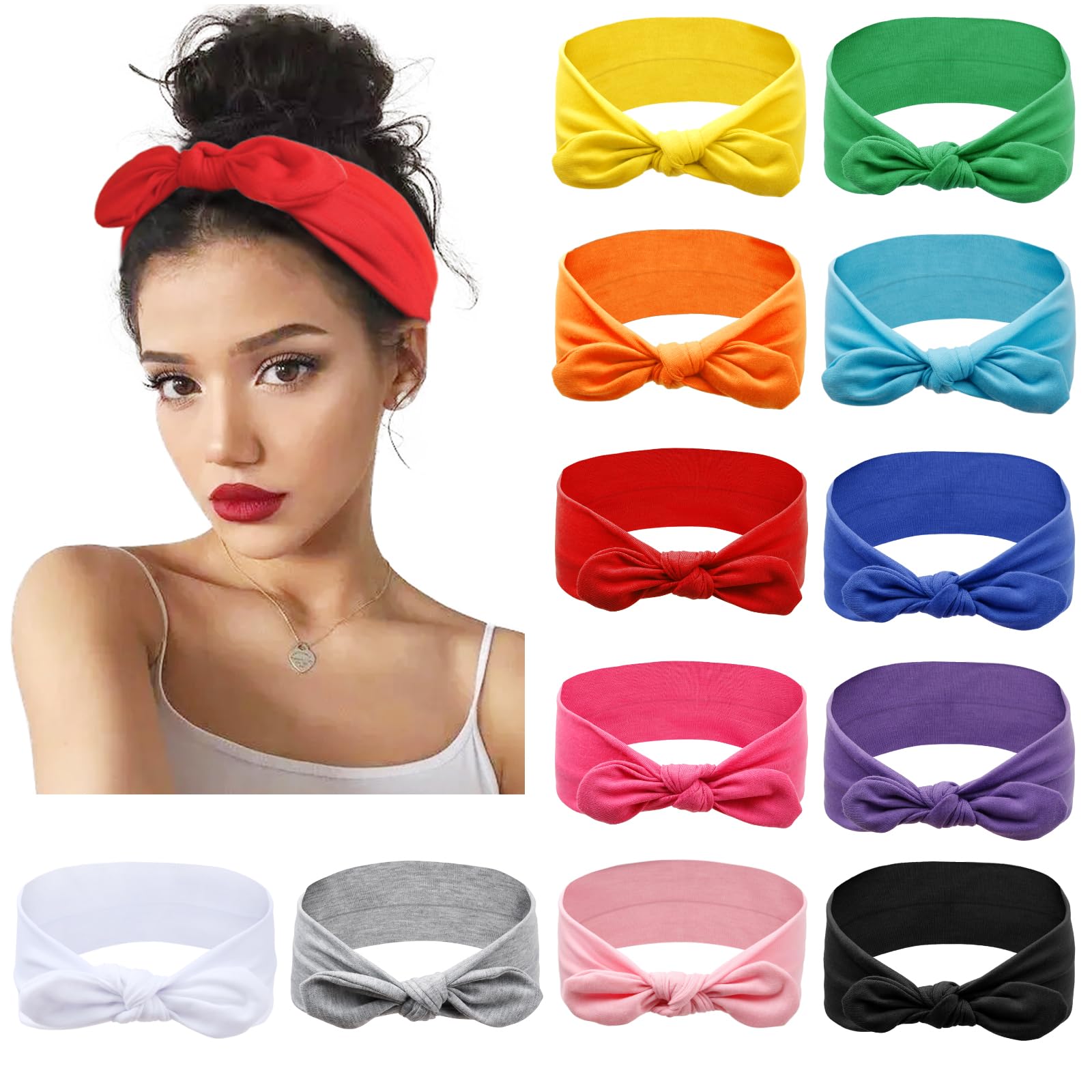 Bow Headbands 12 Pack