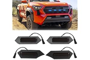 AFOGGEST Grill Light For Tacoma TRD Off-Road 2024 2025, Smoked Shell Blue LED Front Grille Lights Fit For Tacoma Pre Runner/Sport