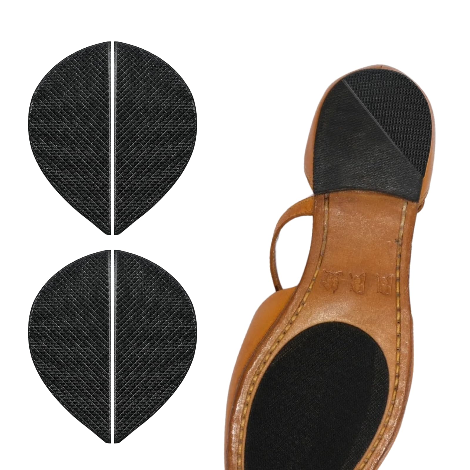 Photo 1 of Shoe Heel Repair, Rubber Sole Pads, 2 Pairs Bottom Heel Rubber Patch, Black