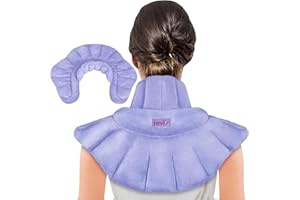 REVIX Microwave Heating Pad for Neck Shoulders and Back with Moist Heat, Weighted Microwavable Heated Neck Wrap Warmer, Scent