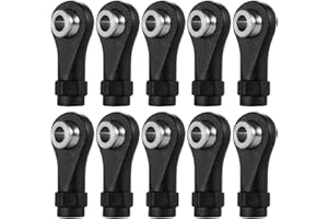 AXSPEED 10pcs Plastic M2.5 Rod End, RC Tie Rod End Ball Joint Link Ball Head for 1:18 TRX4-M TRX4M Crawler Car