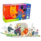 DJECO Giant Floor Animal Parade (36 Pieces) - Storytelling Puzzle Art for Kids - Fun & Challenging Activity for Friends & Fam
