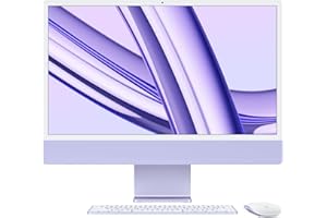 Apple 2023 iMac All-in-One Desktop Computer with M3 chip: 8-core CPU, 10-core GPU, 24-inch Retina Display, 8GB Unified Memory, 256GB SSD Storage, Matching Accessories. Works with iPhone/iPad; Purple