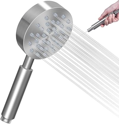 SOMDARHK Stainless Steel Handheld Shower Head High Pressure Detachable Nozzle