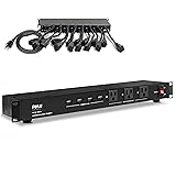 Pyle 19 Outlet 1U 19" Rackmount PDU Power