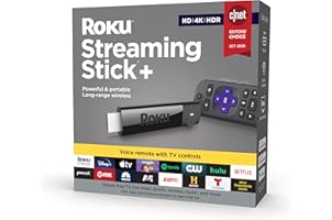 Roku Streaming Stick+ | HD/4K/HDR Streaming Device with Long-range Wireless and Roku Voice Remote with TV Controls