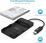 BENFEI 2.5 Inch SATA to USB Enclosure USB-C/USB-A Tool Free SSD/HDD view 4