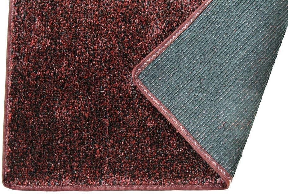 BEAULIEU 6'x8' Red Black Indoor/Outdoor Artificial Turf Grass Carpet Area Rug with Marine Backing