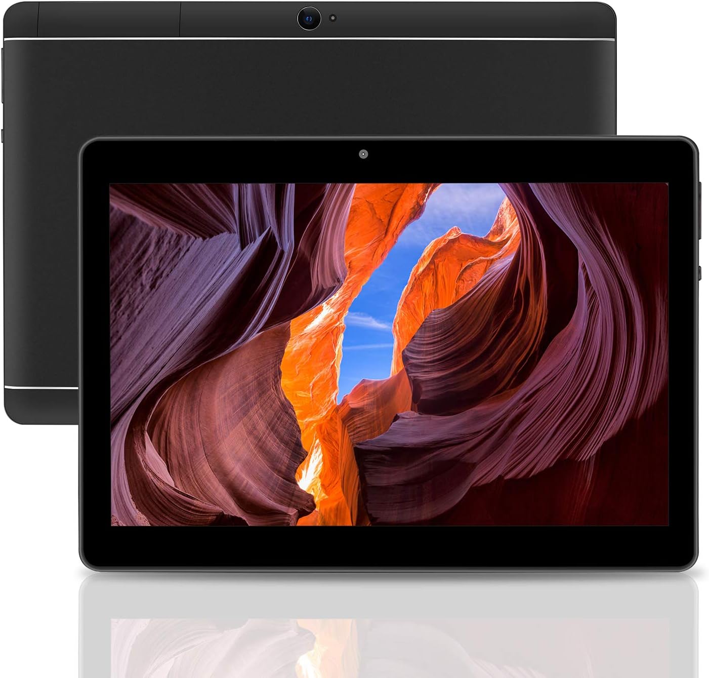Android Tablet 10 Inch Android 8.1 OS, 3G Unlocked Tablet with Dual SIM Card Slots, FHD IPS Screen, 4GB RAM, 64GB ROM, Quad Core, 2.0 MP Front + 5.0 MP Rear Camera, Bluetooth, GPS(Balck)