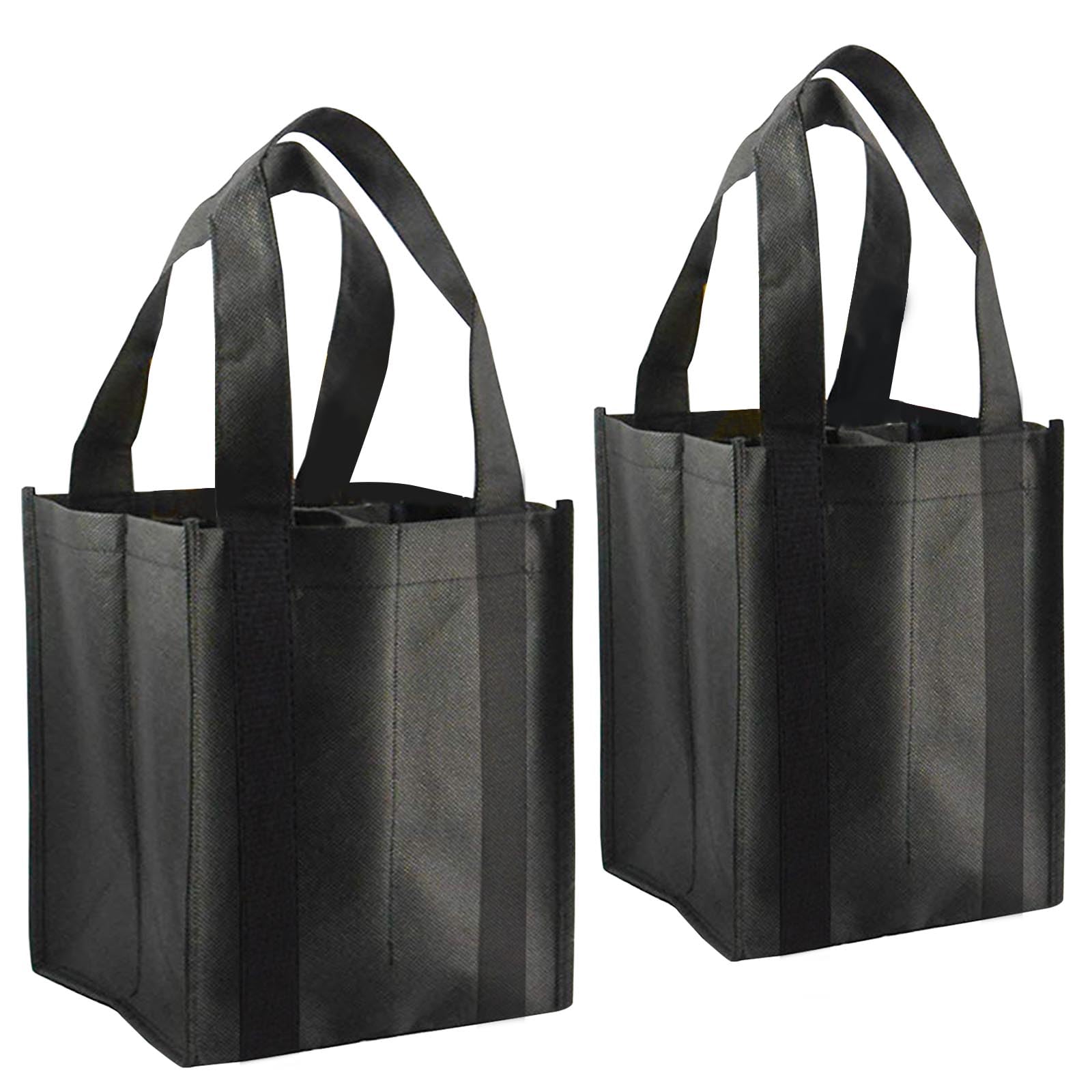 GWAWG 2 PCS Bottle Bag Wine Bottle Holder Bag for 6/4 Bottles Bottle Carrier Bag with Carry Handle for Fishing Camping Travel Shopping Storage