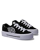 DC Women's Chelsea Platform Skate Shoe, Black, 5.5