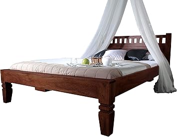 Lit 160x200 Bois Massif D Acacia Laque Nougat Style Colonial Oxford 229 Amazon Fr Cuisine Maison