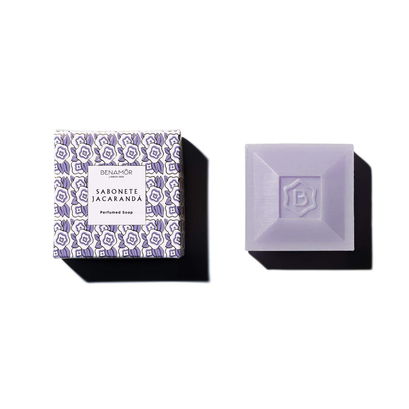 Benamôr - Jacarandá Perfumed Soap with Shea Butter and Coconut Oil - Hydrates and Softens the Skin - Floral Scent, Paraben Free - 100 g