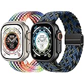 Braided Bands Magnetic Clasp Compatible with Apple Watch 38mm 40mm 41mm 42mm 44mm 45mm 46mm 49mm for Women Men,Breathable Sports Straps for iWatch Series 10 9 8 7 6 SE 5 4 3 2 Ultra 2 1