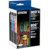 EPSON 802 DURABrite Ultra Ink High Capacity Black & Standard Color Cartridge Combo Pack (T802XL-BCS) Works with WorkForce Pro