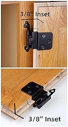 DecoBasics 3/8" Inset Cabinet Hinges Black